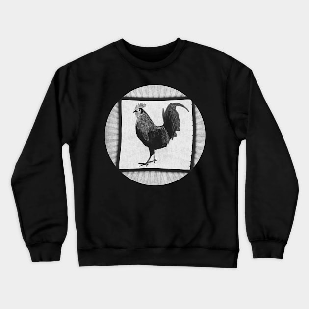 Little Red Rooster Black Crewneck Sweatshirt by Zachfan1212